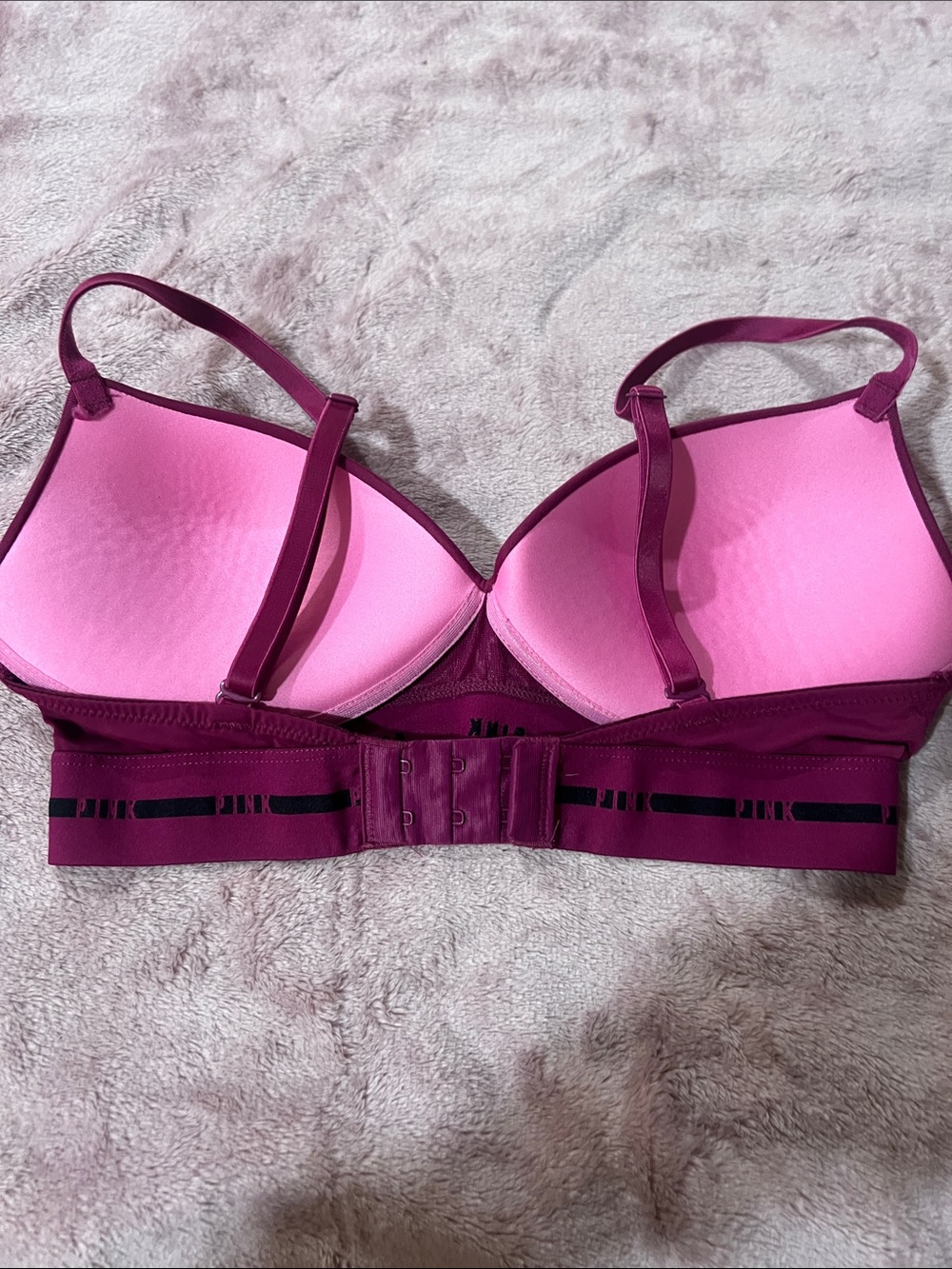 PINK Victoria's Secret Wireless Bra in Magenta - Picture 5 of 8